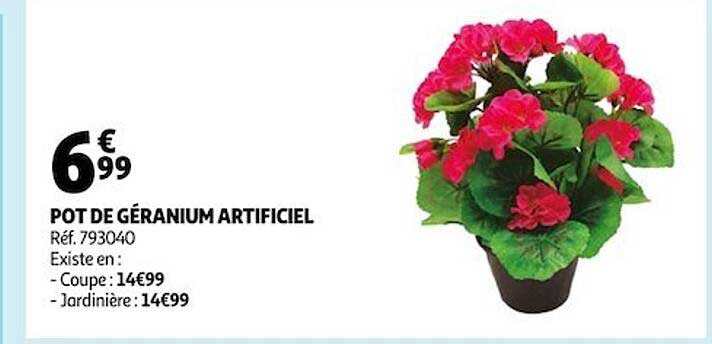 pot de géranium artificiel