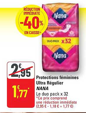 Protections Féminines Ultra Régulier Nana