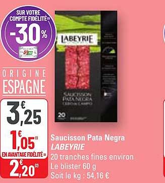 saucisson pata negra labeyrie