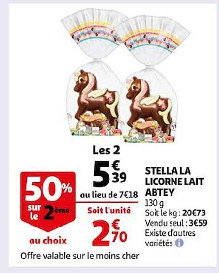 Stella La Licorne Lait Abtey