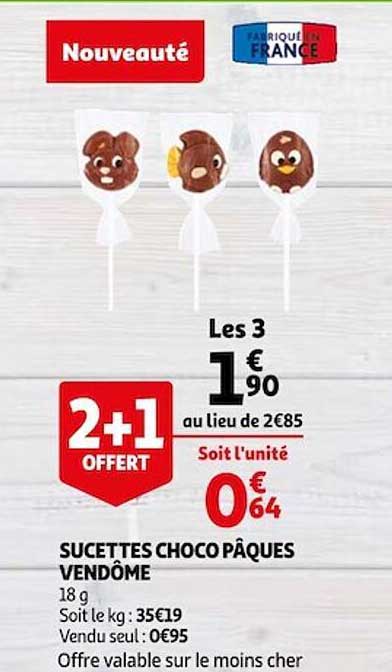 sucettes choco pâques vendôme