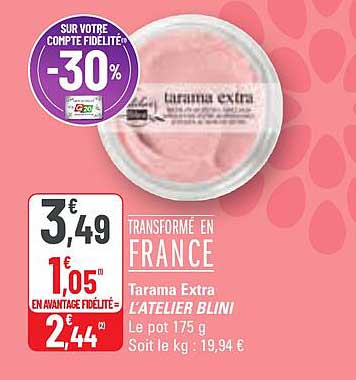 tarama extra l'atelier blini