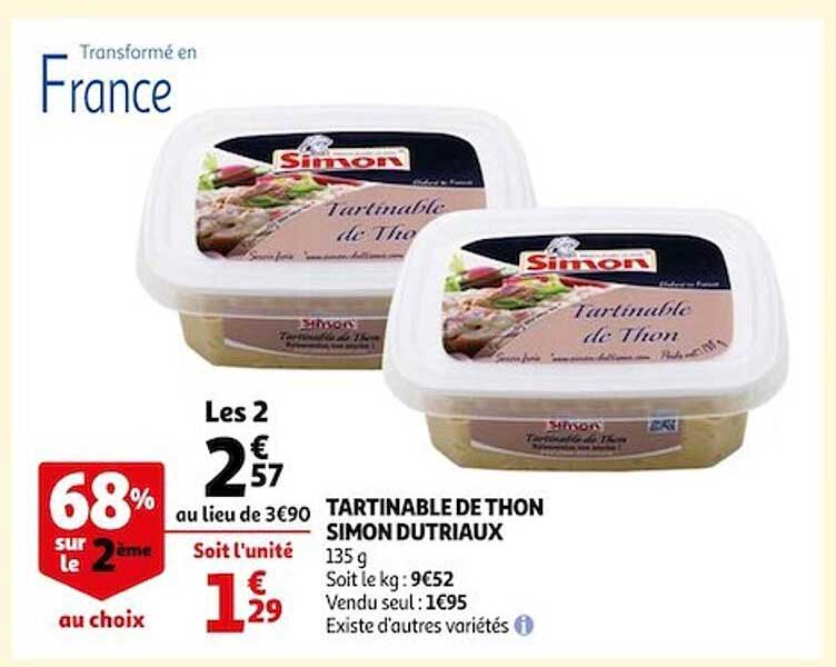 tartinable de thon simon dutriaux