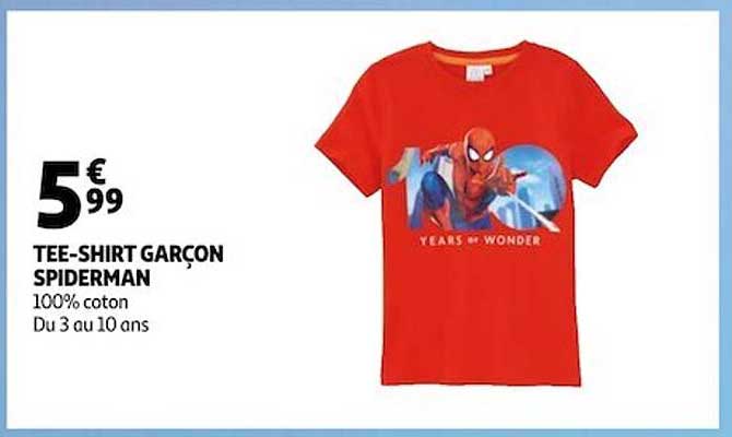 tee-shirt garçon spiderman