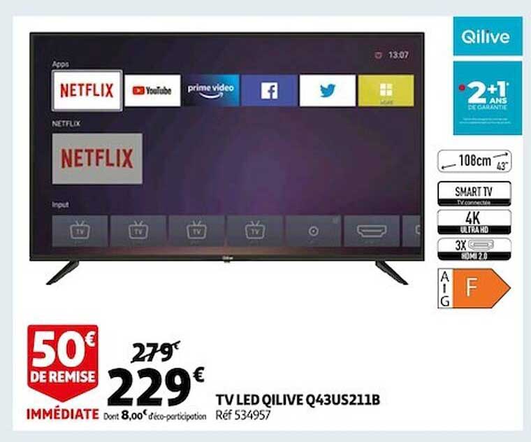 tv led qilive q43us211b
