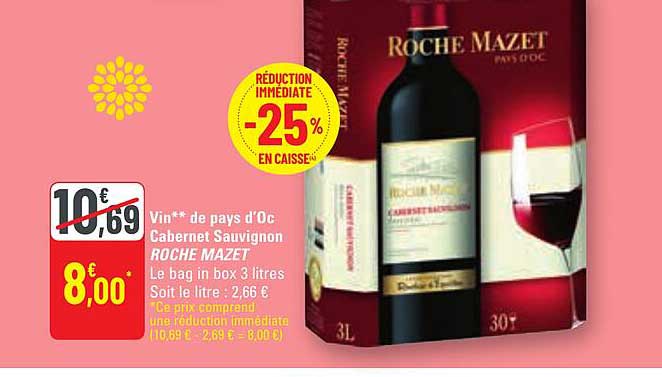 vin de pays d'oc cabernet sauvignon roche mazet