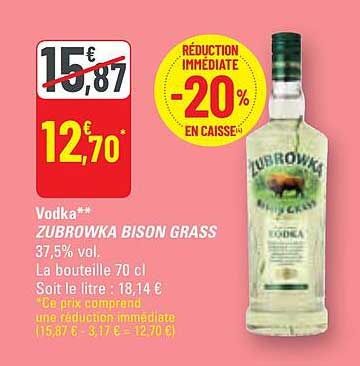 vodka zubrowka bison grass