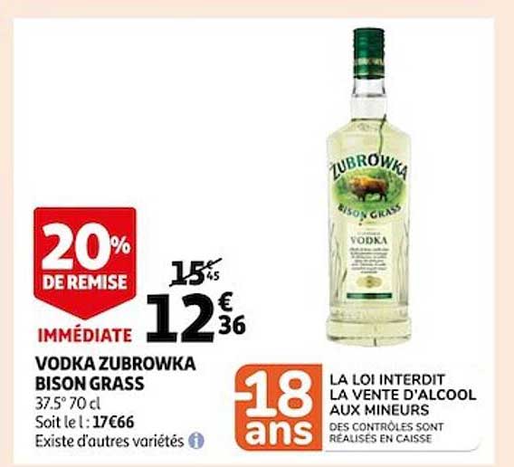 vodka zubrowka bison grass