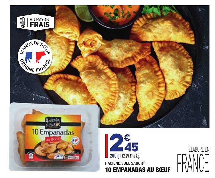 10 empanadas au boeuf hacienda del sabor