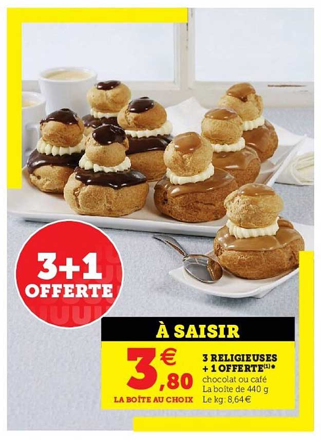 3 Religieuses + 1 Offerte