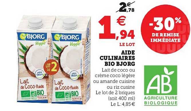 aide culinaires bio bjorg