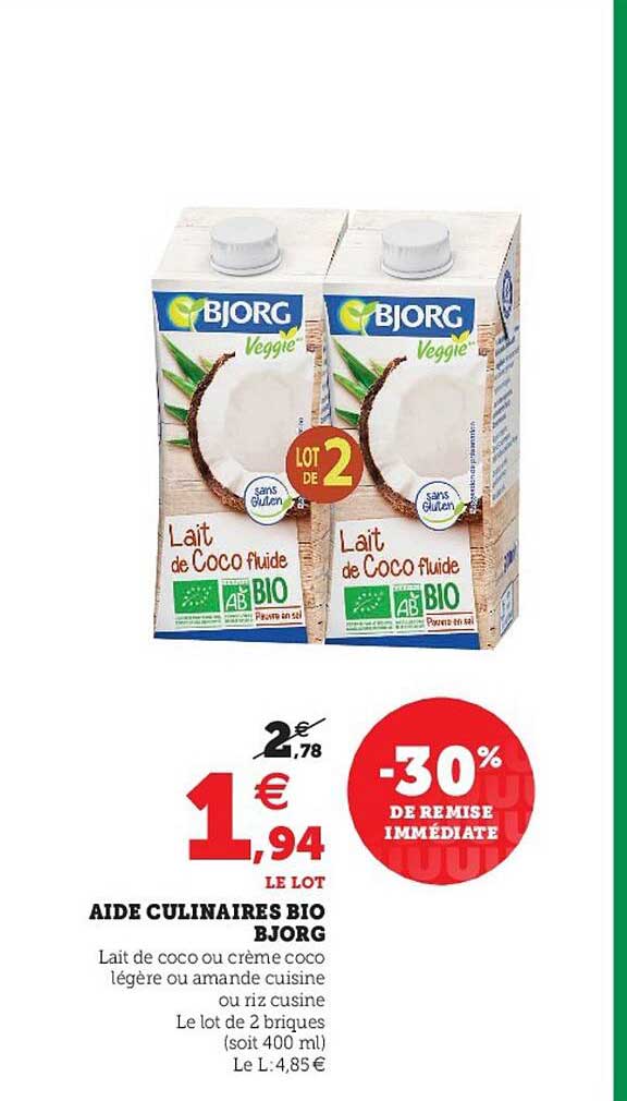aide culinaires bio bjorg