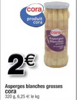 asperges blanches grosses cora