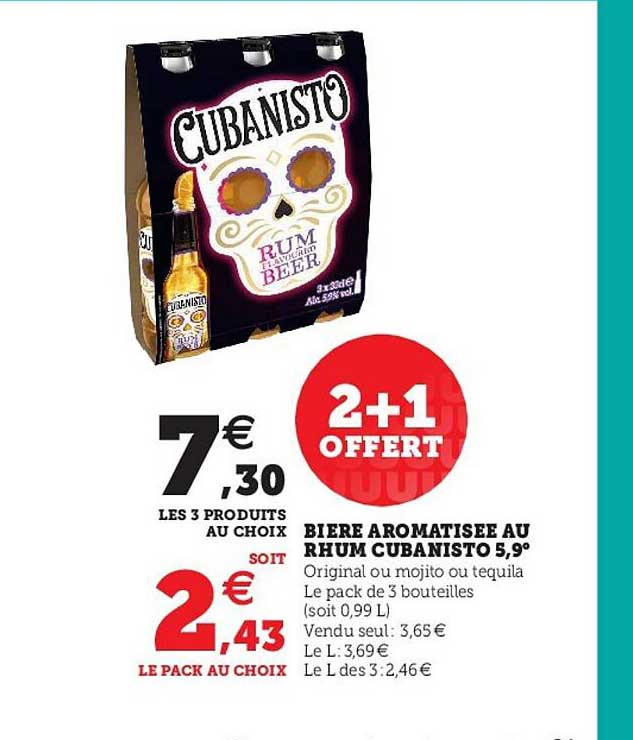 bière aromatisée au rhum cubanisto 5,9°