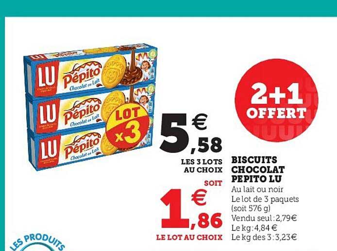 Biscuits Chocolat Pépito Lu