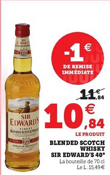 Blended Scotch Whisky Sir Edward's 40°