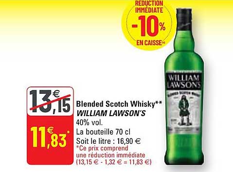 blended scotch whisky william lawson's