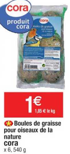 Boules De Graisse Pour Oiseaux De La Nature Cora