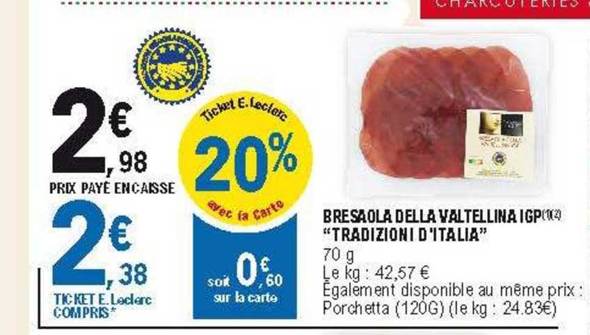 bresaola della valtellina igp "tradizioni d'italia"