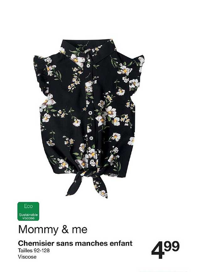 chemisier sans manches enfant mommy & me