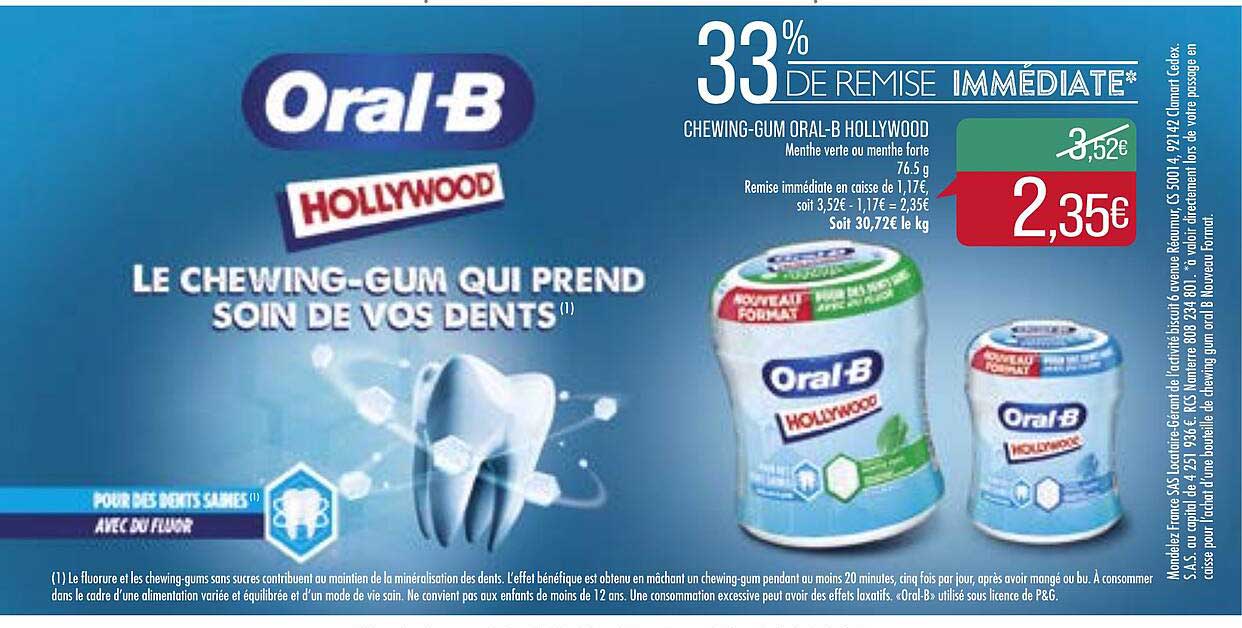 chewing-gum oral-b hollywood