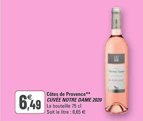 côtes de provence cuvée notre dame 2020