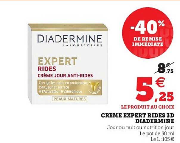 crème expert rides 3d diadermine