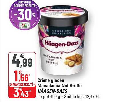 Crème Glacée Macadamia Nut Brittle Häagen-dazs