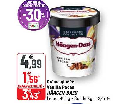 crème glacée vanilla pecan häagen-dazs