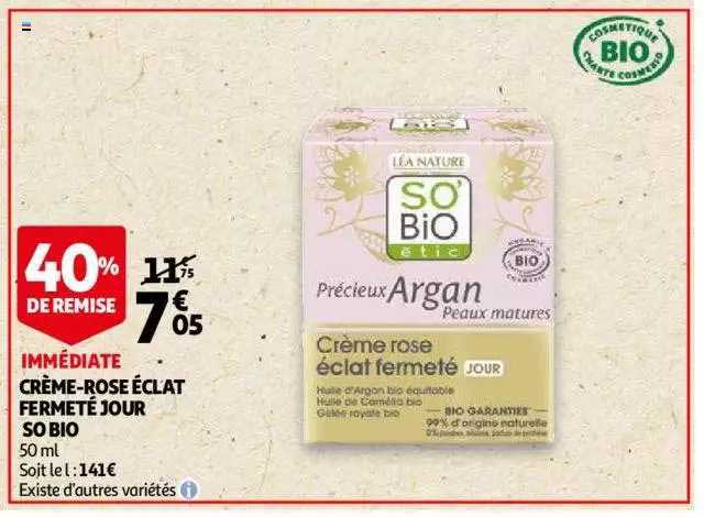 crème-rose éclat fermeté jour so bio