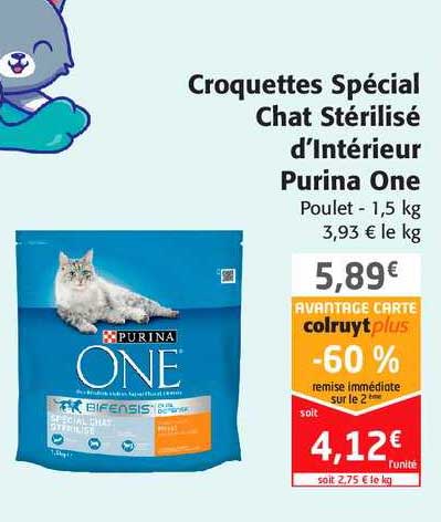 Croquettes Spécial Chat Stérilisé D'intérieur Purina One
