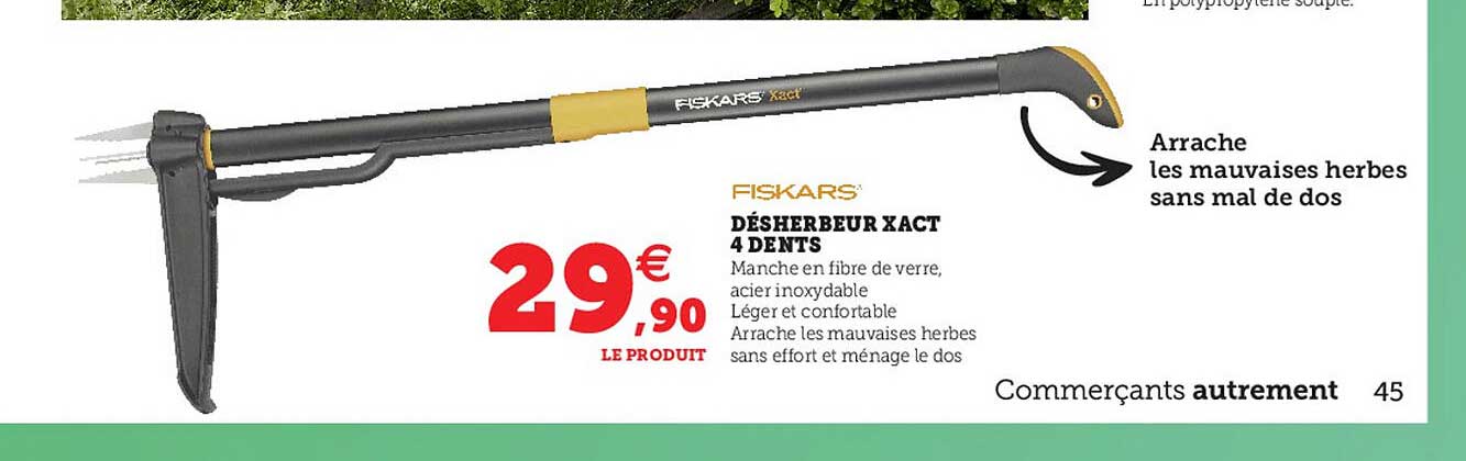 désherbeur xact 4 dents fiskars