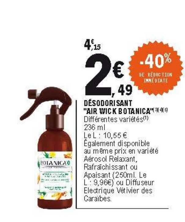 désodorisant "air wick botanica"