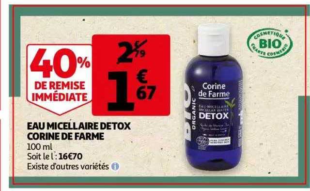 eau micellaire detox corine de farme