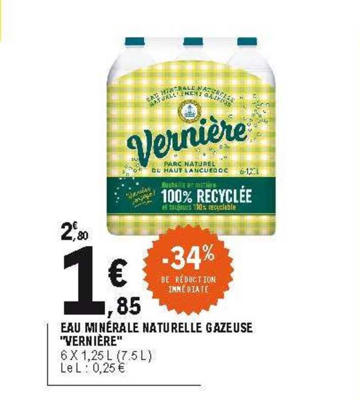 Eau Minérale Naturelle Gazeuse "vernière"