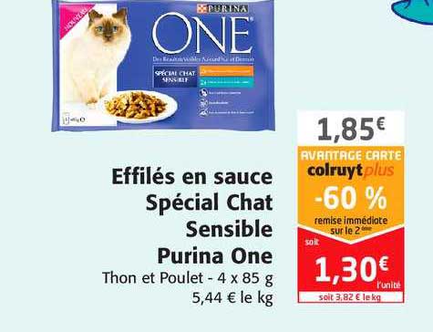 effilés en sauce spécial chat sensible purina one