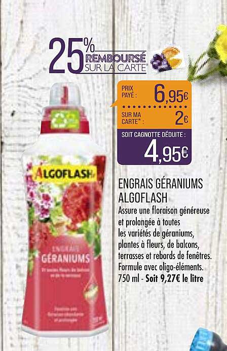 engrais géraniums algoflash