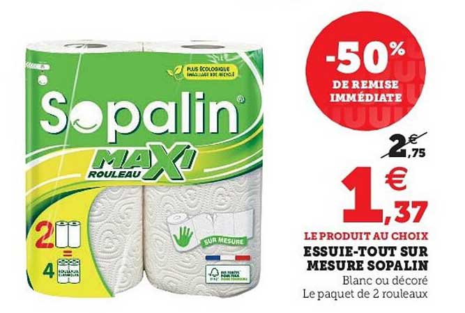 essuie-tout sur mesure sopalin