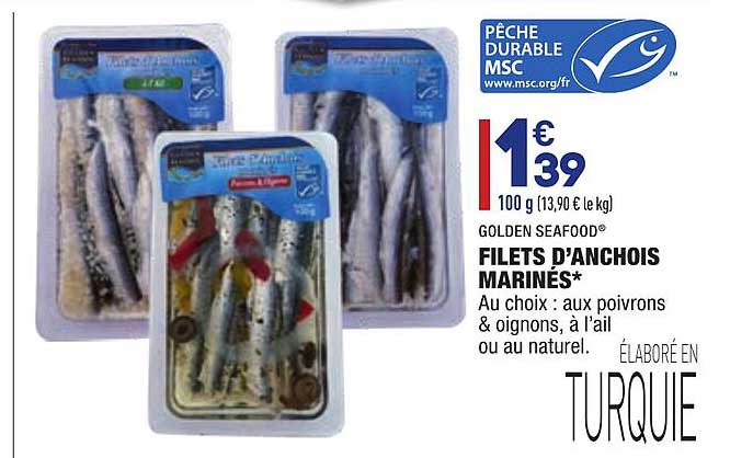 filets d'anchois marinés golden seafood