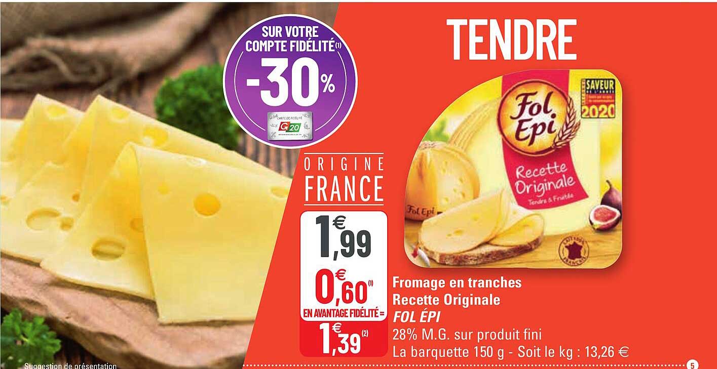 fromage en tranches recette originale fol épi