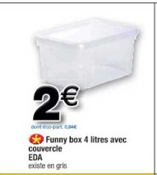 funny box 4 litres avec couvercle eda
