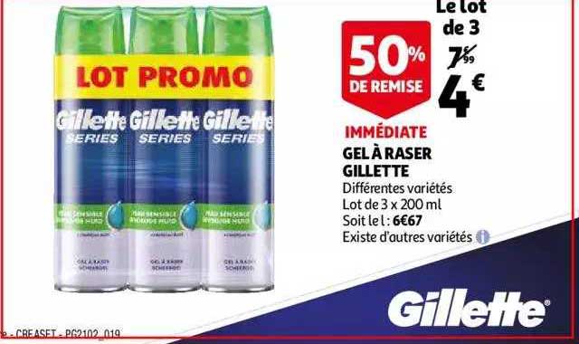 gel à raser gillette