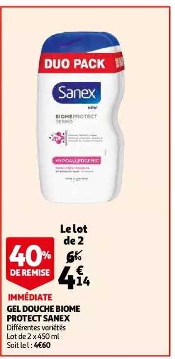 gel douche biome protect sanex