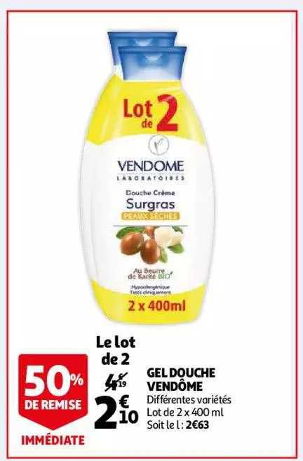 gel douche vendôme