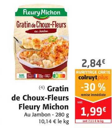 gratin de choux-fleurs fleury michon