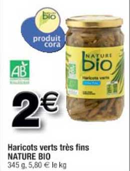 haricots verts très fins nature bio