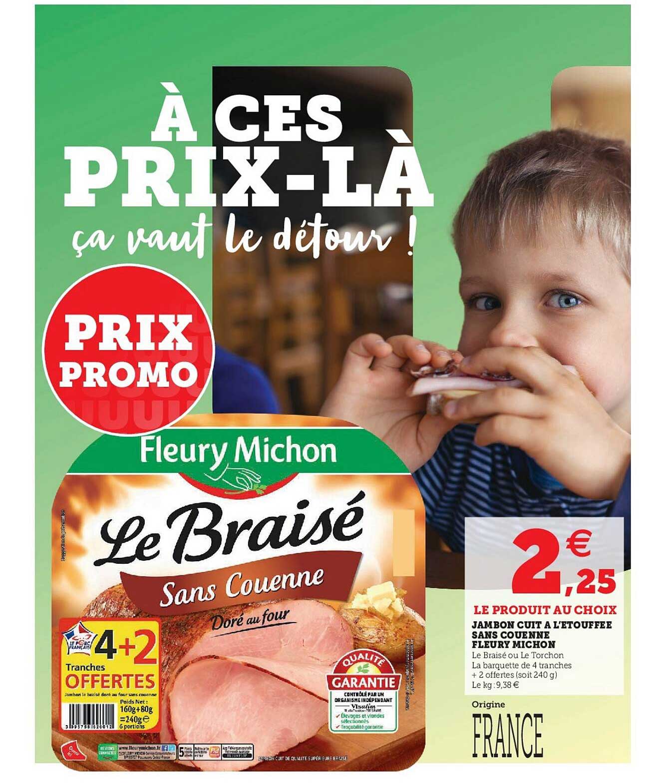 jambon cuit à l'étouffée sans couenne fleury michon