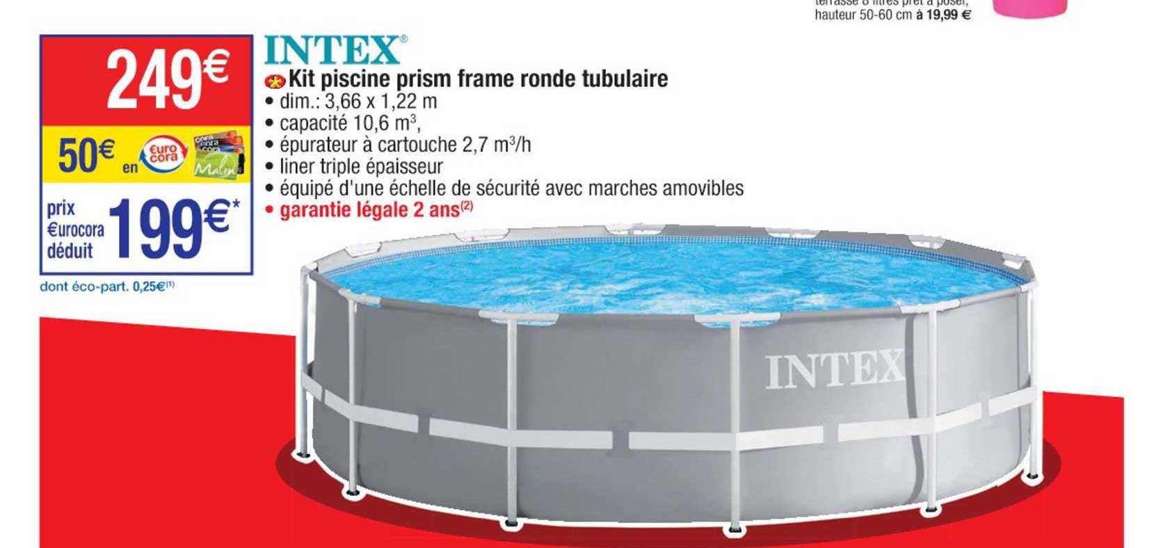 kit piscine prism frame ronde tubulaire intex