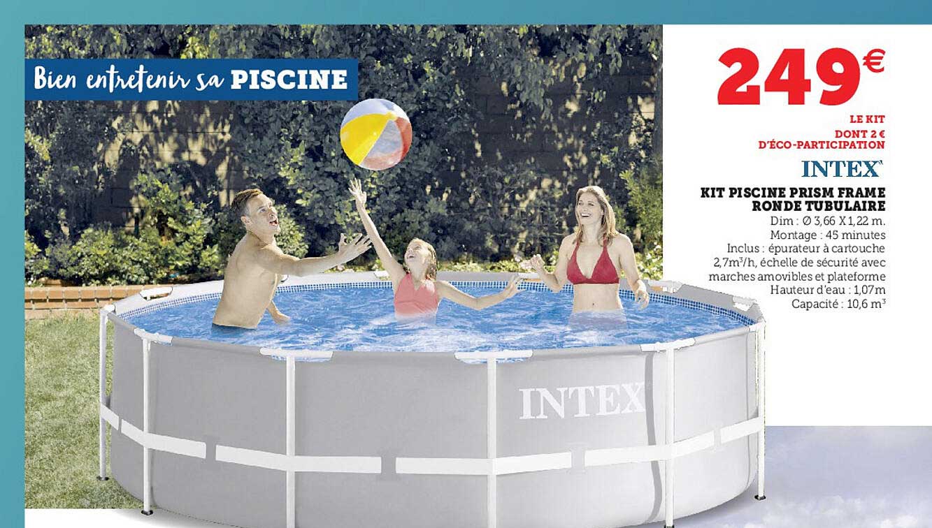 kit piscine prism frame ronde tubulaire