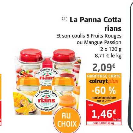 la panna cotta rians